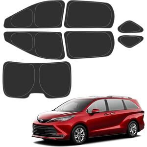 Window Sunshade for 21-23 Toyota Sienna Sun Visor, Side & Back Pack of 7, W/ Bag